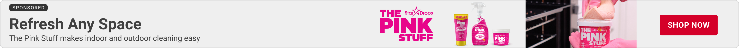 Advertisement for Rustoleum. Gentle on Surfaces, Tough on Stains. Shop Now.