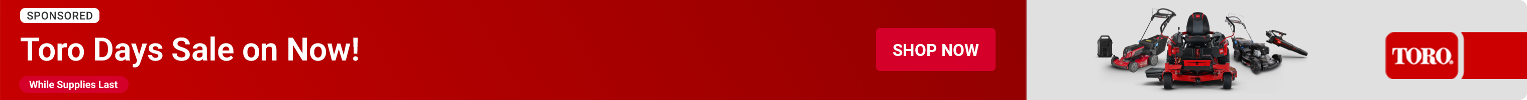 Advertisement for Toro