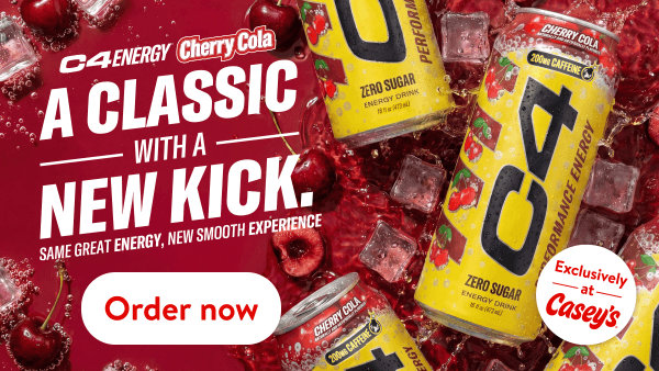 C4 Energy Cherry Cola. A classic with a new kick. Order now