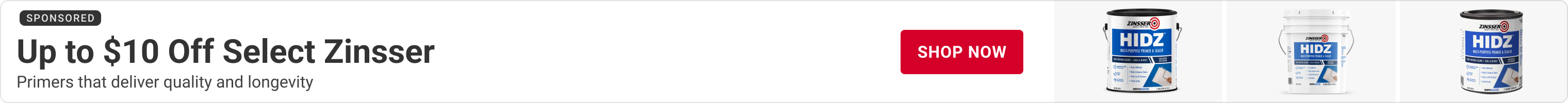 Up to $10 Off Select Zinsser