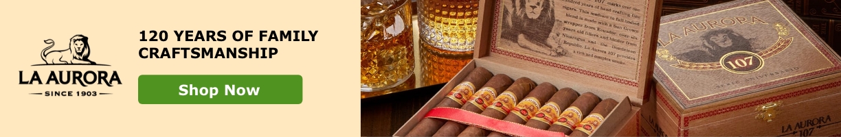 La Aurora USA, since 1903. Celebrating 120 years. Click here to shop La Aurora brand cigars