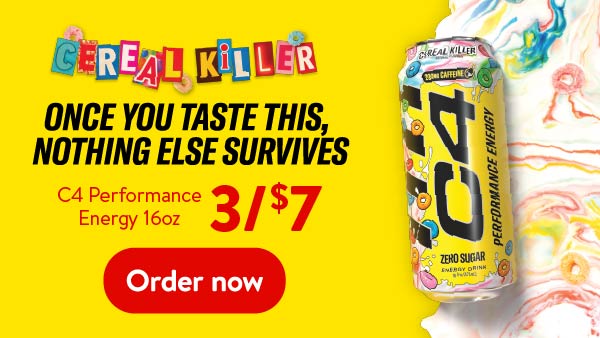 C4 Performance Energy 16oz 3 for $7. Order now